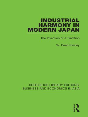 cover image of Industrial Harmony in Modern Japan